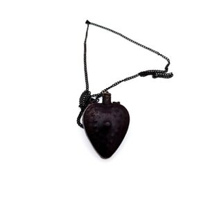 All Saints VERY RARE Leather Heart Perfume Bottle| Gothic|Collectable Jewelry|